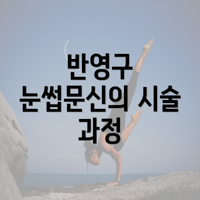 반영구 눈썹문신의 시술 과정