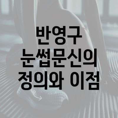 반영구 눈썹문신의 정의와 이점