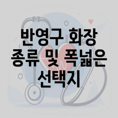 반영구 화장 종류 및 폭넓은 선택지