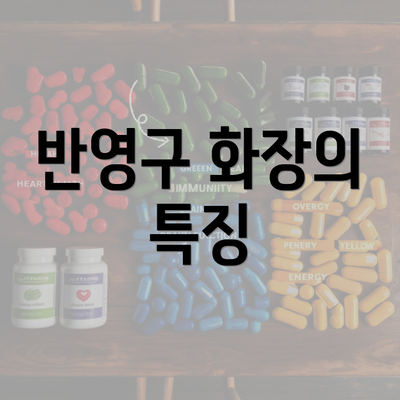 반영구 화장의 특징