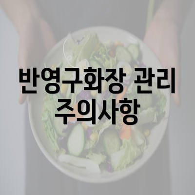 반영구화장 관리 주의사항