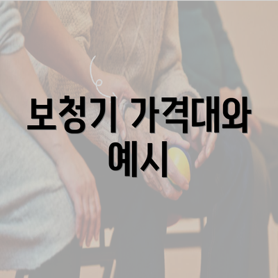 보청기 가격대와 예시