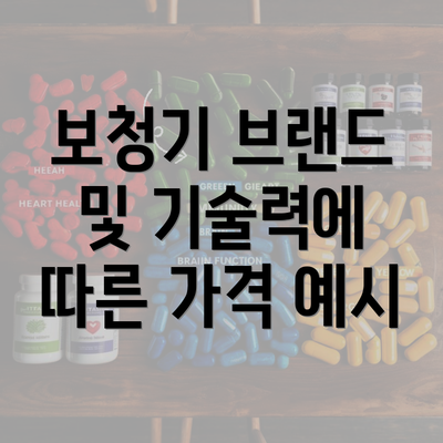 보청기 브랜드 및 기술력에 따른 가격 예시