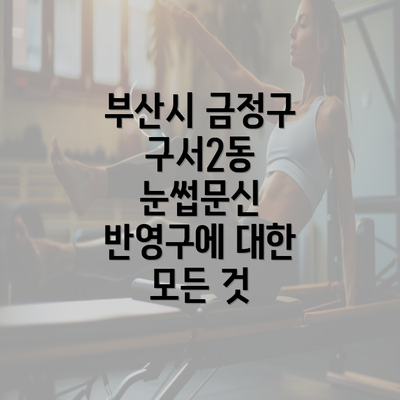 부산시 금정구 구서2동 눈썹문신 반영구에 대한 모든 것