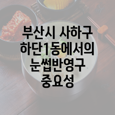 부산시 사하구 하단1동에서의 눈썹반영구 중요성