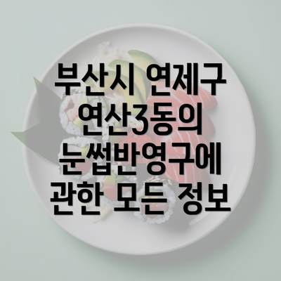 부산시 연제구 연산3동의 눈썹반영구에 관한 모든 정보