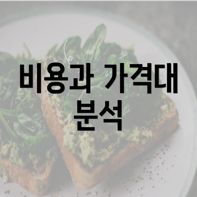 비용과 가격대 분석