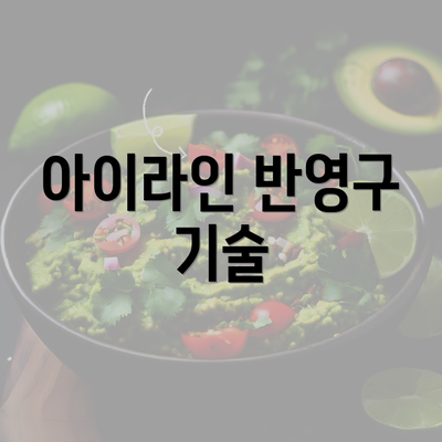 아이라인 반영구 기술