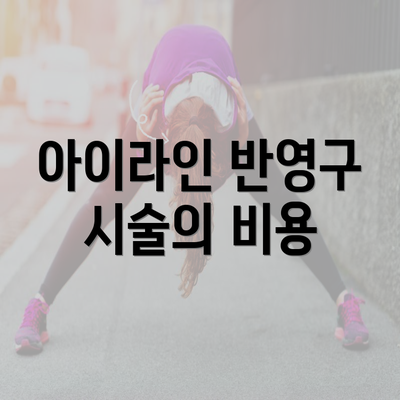 아이라인 반영구 시술의 비용