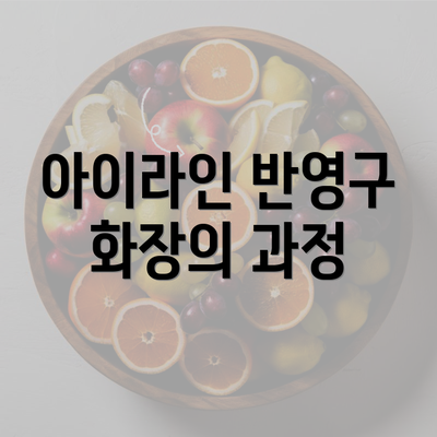 아이라인 반영구 화장의 과정