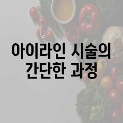 아이라인 시술의 간단한 과정