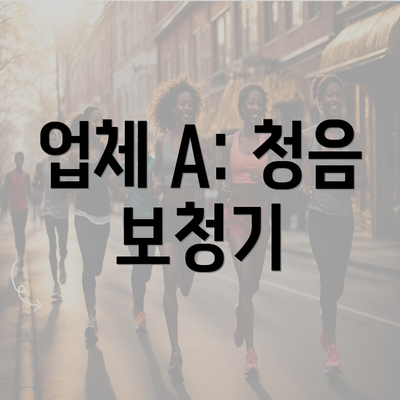 업체 A: 청음 보청기