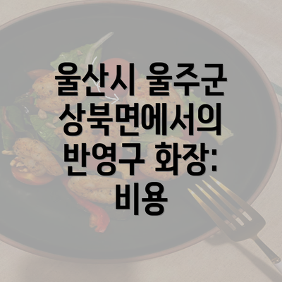 울산시 울주군 상북면에서의 반영구 화장: 비용