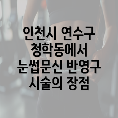 인천시 연수구 청학동에서 눈썹문신 반영구 시술의 장점