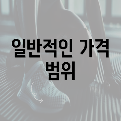 일반적인 가격 범위