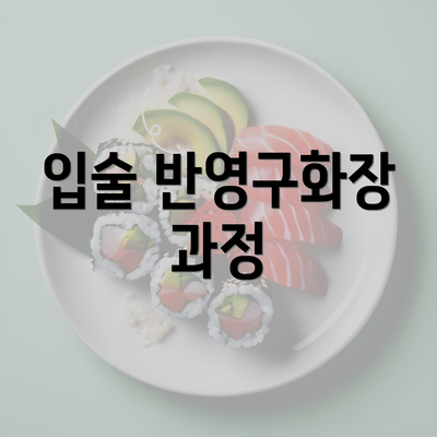 입술 반영구화장 과정