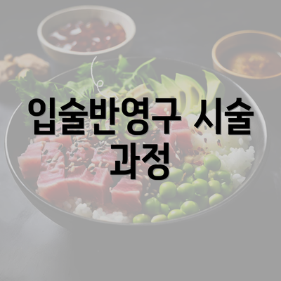 입술반영구 시술 과정