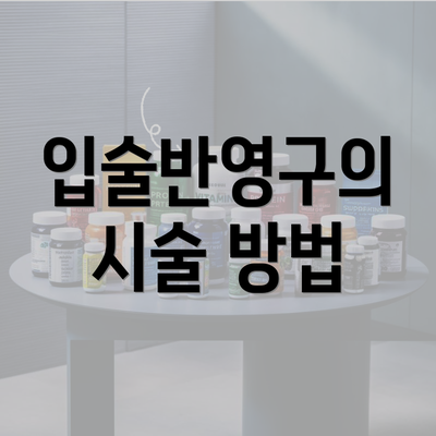 입술반영구의 시술 방법