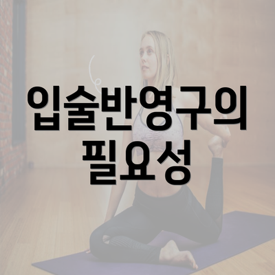 입술반영구의 필요성