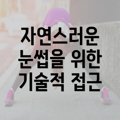 자연스러운 눈썹을 위한 기술적 접근