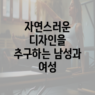 자연스러운 디자인을 추구하는 남성과 여성