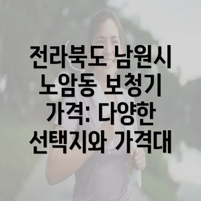 전라북도 남원시 노암동 보청기 가격: 다양한 선택지와 가격대