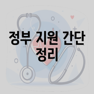 정부 지원 간단 정리