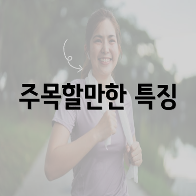 주목할만한 특징