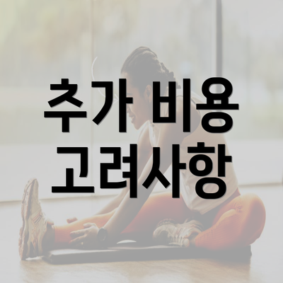 추가 비용 고려사항