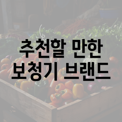 추천할 만한 보청기 브랜드