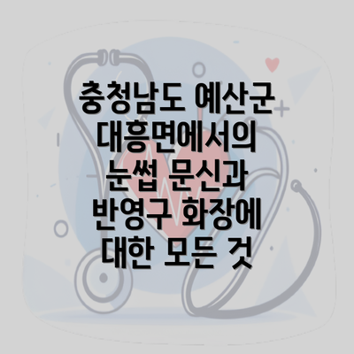 충청남도 예산군 대흥면에서의 눈썹 문신과 반영구 화장에 대한 모든 것