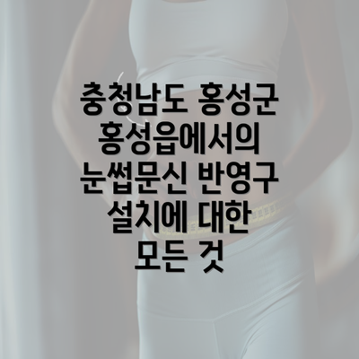 충청남도 홍성군 홍성읍에서의 눈썹문신 반영구 설치에 대한 모든 것