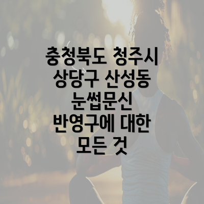 충청북도 청주시 상당구 산성동 눈썹문신 반영구에 대한 모든 것