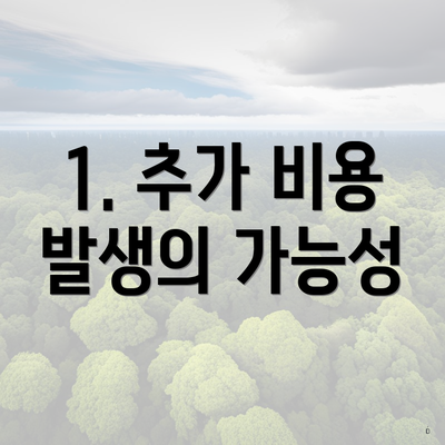 1. 추가 비용 발생의 가능성