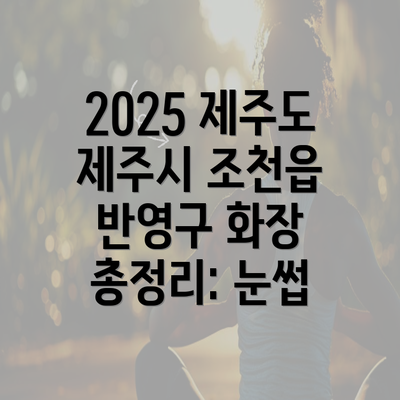 2025 제주도 제주시 조천읍 반영구 화장 총정리: 눈썹