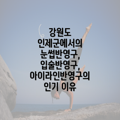 강원도 인제군에서의 눈썹반영구, 입술반영구, 아이라인반영구의 인기 이유