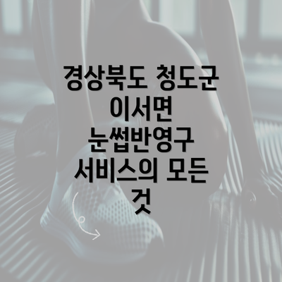 경상북도 청도군 이서면 눈썹반영구 서비스의 모든 것