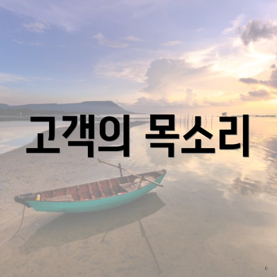 고객의 목소리