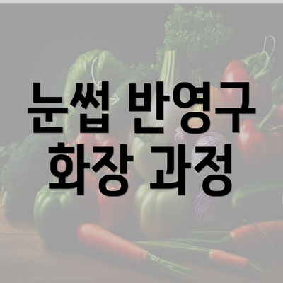 눈썹 반영구 화장 과정