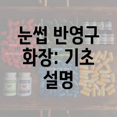 눈썹 반영구 화장: 기초 설명