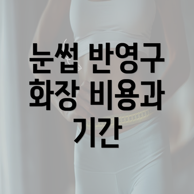 눈썹 반영구 화장 비용과 기간