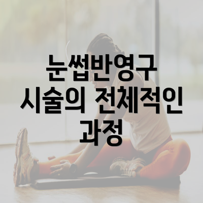 눈썹반영구 시술의 전체적인 과정