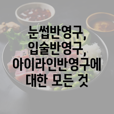 눈썹반영구, 입술반영구, 아이라인반영구에 대한 모든 것