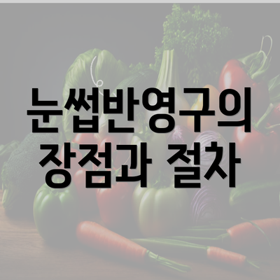 눈썹반영구의 장점과 절차