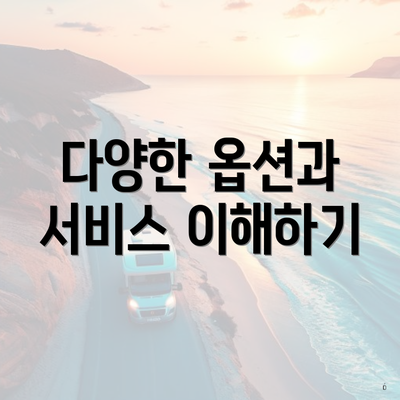 다양한 옵션과 서비스 이해하기