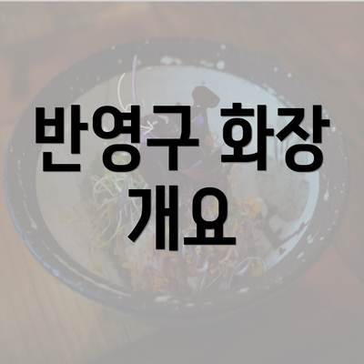 반영구 화장 개요