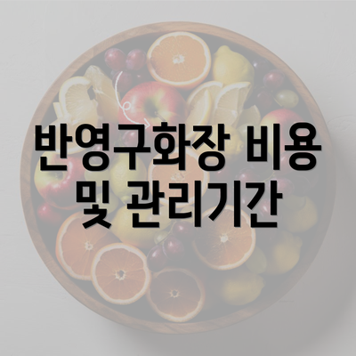 반영구화장 비용 및 관리기간