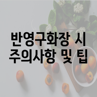 반영구화장 시 주의사항 및 팁