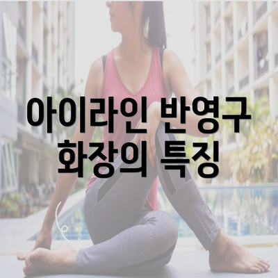 아이라인 반영구 화장의 특징