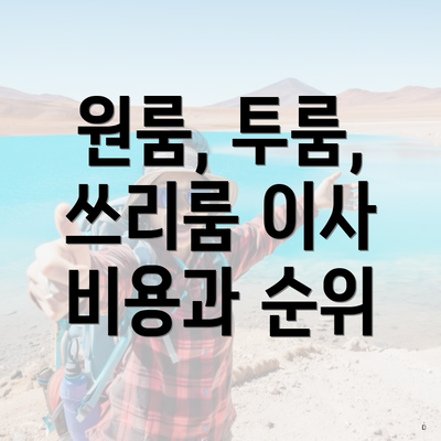 원룸, 투룸, 쓰리룸 이사 비용과 순위